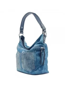 Borsa in Denim Lavato con...