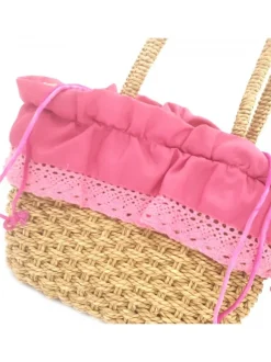 BORSA IN PAGLIA COLORE FUXIA
