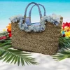 Borsa in Paglia con Fiori...
