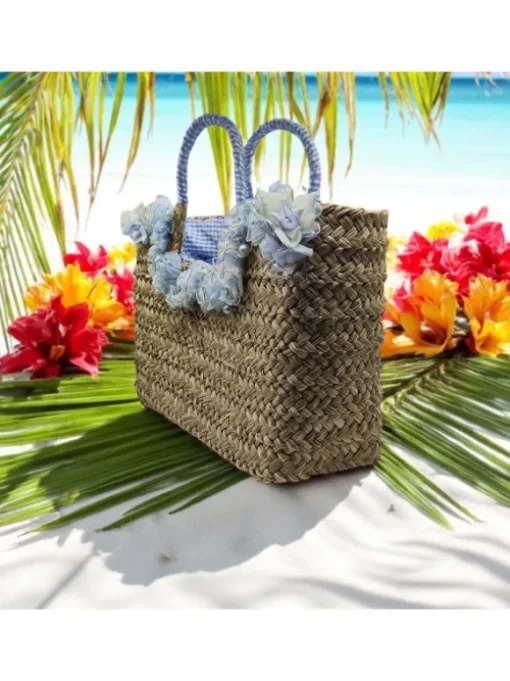 Borsa in Paglia con Fiori...