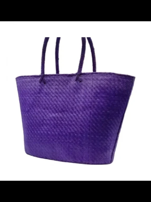 Borsa in Raffia Lilla