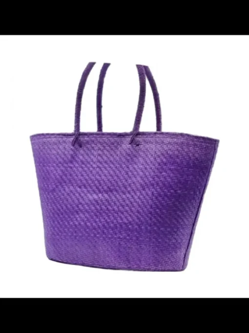 Borsa in Raffia Lilla