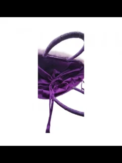 Borsa in Raffia Lilla con...