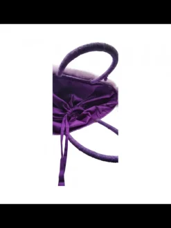 Borsa in Raffia Lilla con...