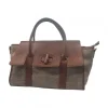 Borsa marrone con manici in...