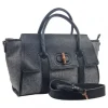 Borsa nera con manici in...