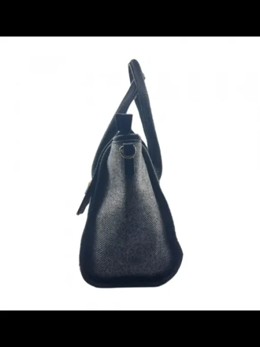 Borsa nera con manici in...