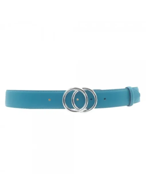 CINTURA AZZURRA IN PELLE DA...