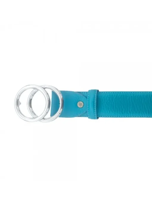 CINTURA AZZURRA IN PELLE DA...