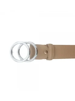 CINTURA BEIGE IN PELLE DA...