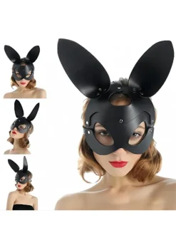 MASCHERA NERA CON ORECCHIE...