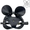 MASCHERA NERA IN PELLE CON...