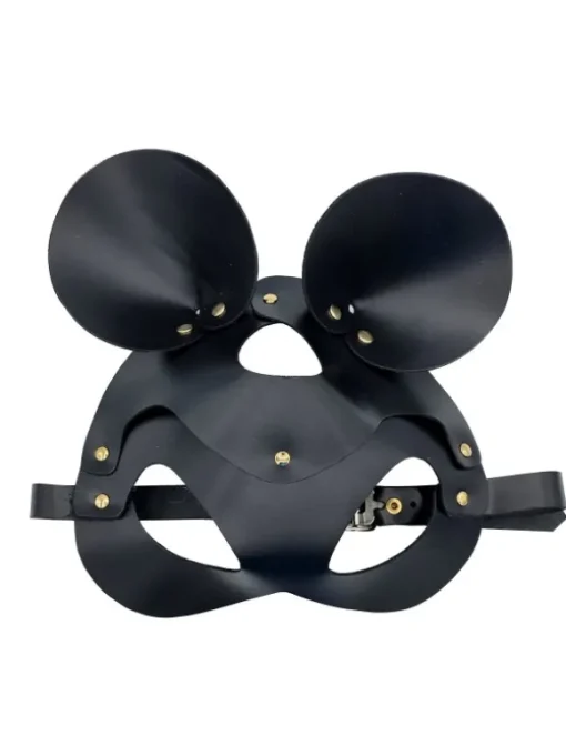 MASCHERA NERA IN PELLE CON...