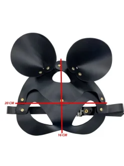 MASCHERA NERA IN PELLE CON...
