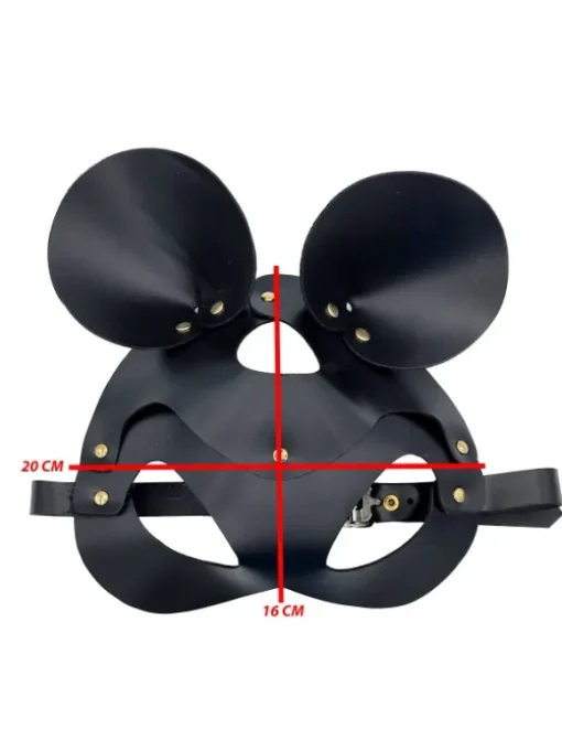 MASCHERA NERA IN PELLE CON...