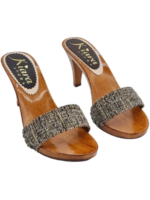 MULES CON FASCIA TWEED...