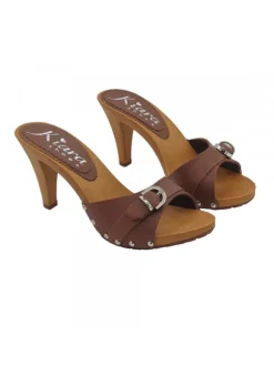 MULES ELEGANTI MARRONI CON...