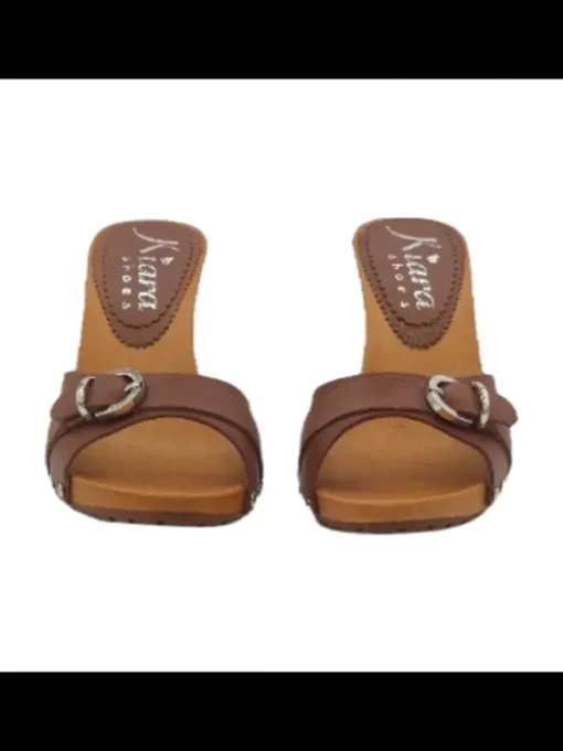 MULES ELEGANTI MARRONI CON...
