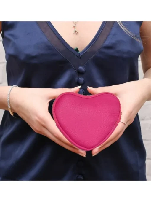 PORTAMONETE FUCSIA A CUORE...