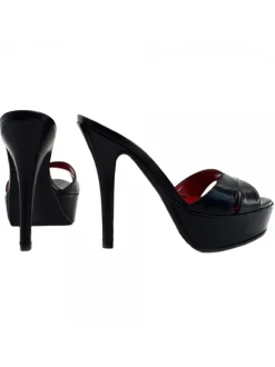 SABOT IN VERA PELLE NERA...