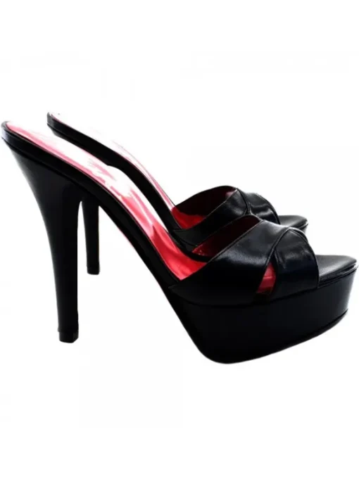 SABOT IN VERA PELLE NERA...