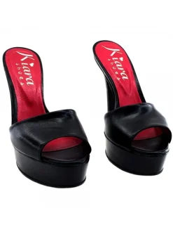 SABOT IN VERA PELLE NERA...