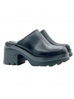 SABOT NERI CON TACCO 8 CM