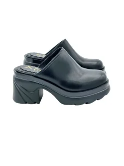 SABOT NERI CON TACCO 8 CM