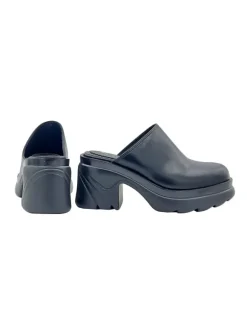 SABOT NERI CON TACCO 8 CM