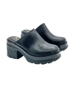 SABOT NERI CON TACCO 8 CM