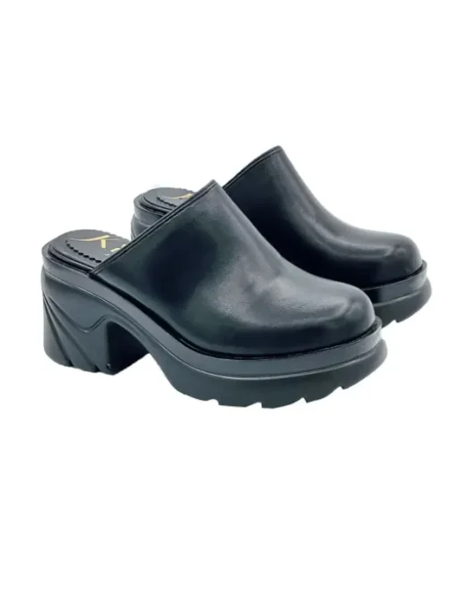 SABOT NERI CON TACCO 8 CM