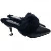 SABOT NERO CON PELLICCIOTTO