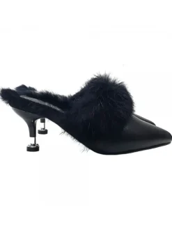 SABOT NERO CON PELLICCIOTTO