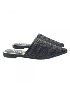 SABOT NERO IN RAFIA