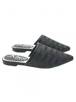 SABOT NERO IN RAFIA
