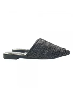SABOT NERO IN RAFIA