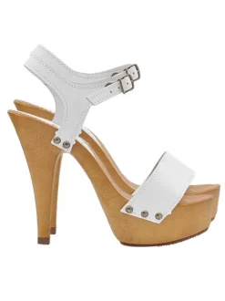 SANDALI BIANCHI IN PELLE...