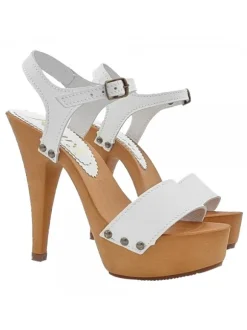 SANDALI BIANCHI IN PELLE...