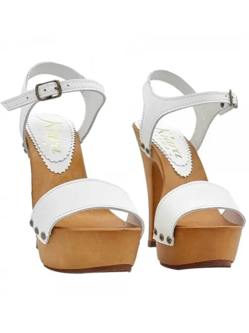 SANDALI BIANCHI IN PELLE...