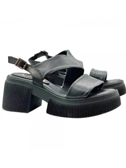 SANDALI PLATFORM NERI IN...