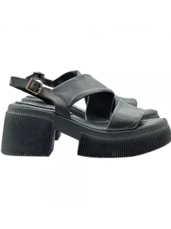 SANDALI PLATFORM NERI IN...