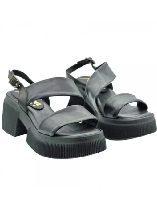SANDALI PLATFORM NERI IN...