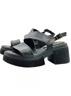 SANDALI PLATFORM NERI IN...