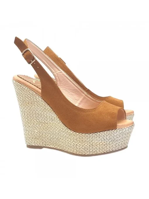 SANDALI ZEPPA MARRONE CON...