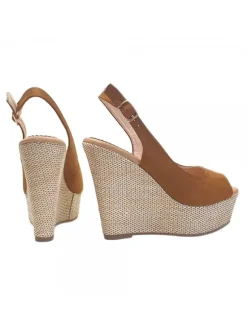 SANDALI ZEPPA MARRONE CON...