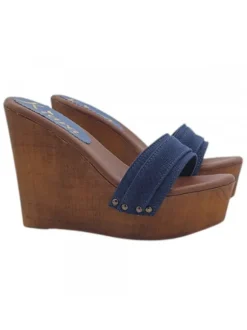 ZEPPA BLU CON TACCO 13 CM