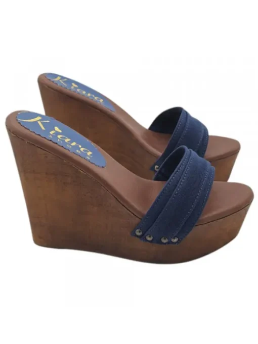 ZEPPA BLU CON TACCO 13 CM