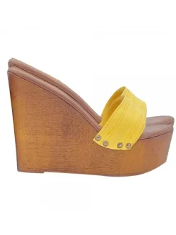 ZEPPA GIALLA CON TACCO 13 CM