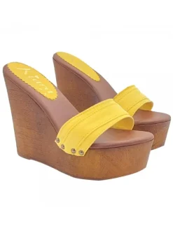 ZEPPA GIALLA CON TACCO 13 CM