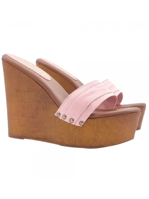 ZEPPA ROSA CON TACCO 13 CM